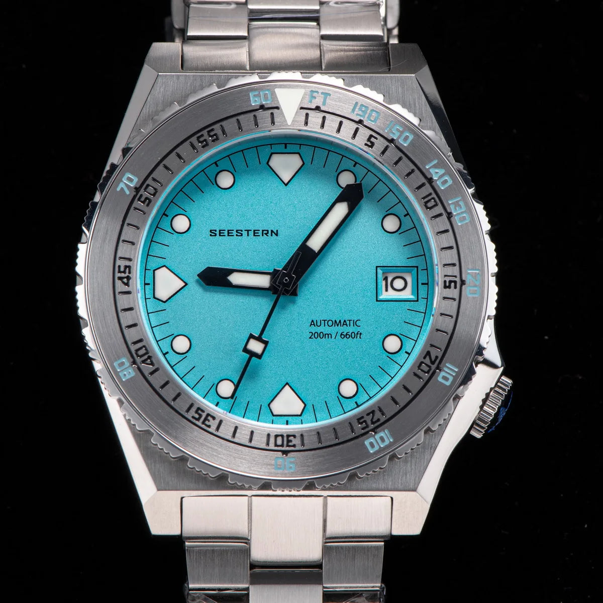 SEESTERN SUB600T V3 Mens Watch Automatic Diving Sapphire Wristwatch NH35 Movement Ceramic Bezel Luminous Date Jubilee Waterproof