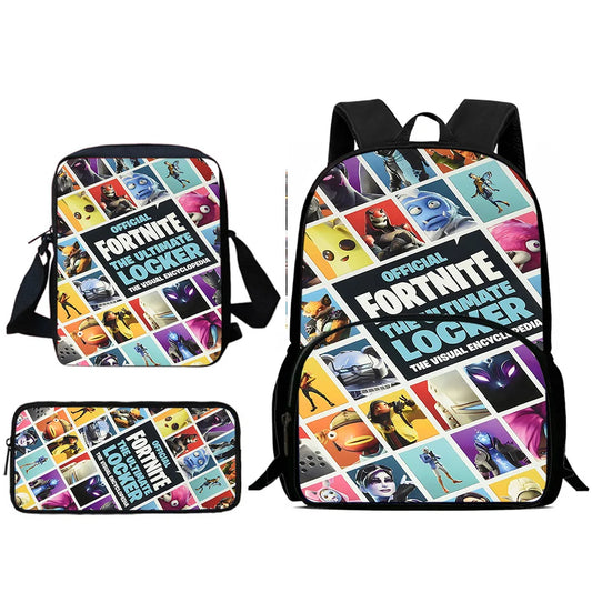 Hot Game Design Child Backpacks Shoulder Bag Pencil Case F-FortniteS Pupil Large Capacity School Bags for Boys Girls Best Gift