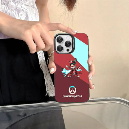 Game O-Overwatch Pixel Style Phone Case For iPhone 17 16 15 14 13 12 11 Pro MAX Matte Shockproof Back Anti-Fall Matte Cover