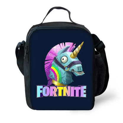 Hot Game FortniteS isolierte Kinder-Tasche mit großem Fassungsvermögen für Jungen und Mädchen, Schüler, Outdoor-Picknick, wiederverwendbare Thermo-Kühltasche und Lunchbox