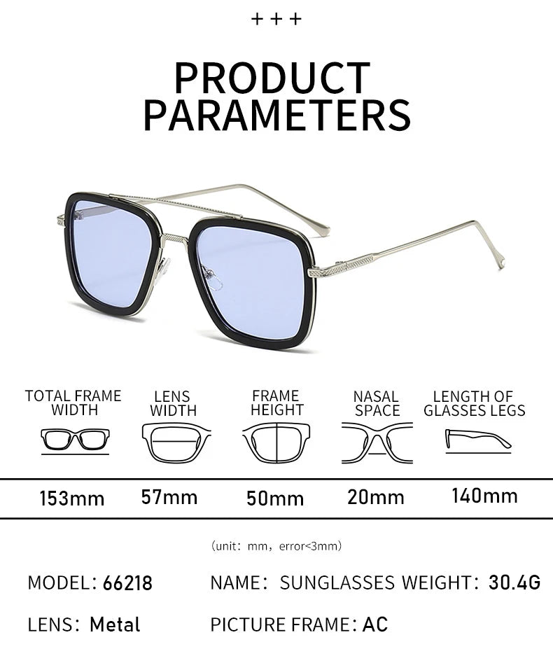 2024 New Square Men Sunglasses Fashion Metal Steampunk Sun Glasses For Women Trendy Outdoor Shades Eyewear Unisex Accessory
