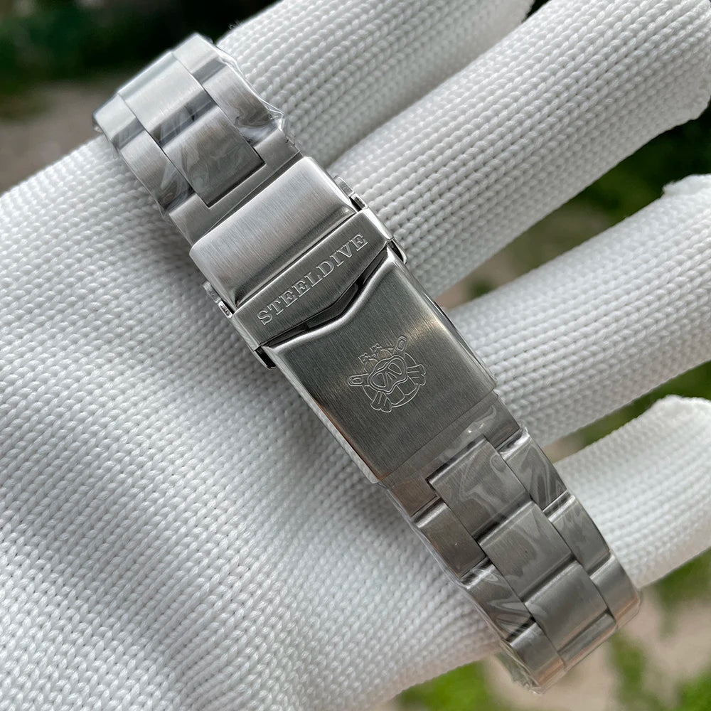 SD1953 STEELDIVE Brand Ceramic Bezel 41mm Steeldive 30ATM Water Resistant NH35 Automatic Mens Dive Watch  with Milled Clasp