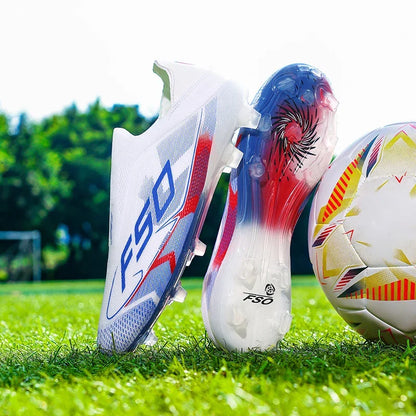 Nouvelles chaussures de football pour hommes, de haute qualité, antidérapantes, légères, très vendues, crampons d'entraînement pour terrain en herbe, mi-hautes, pour les matchs en extérieur, chaussures de sport.