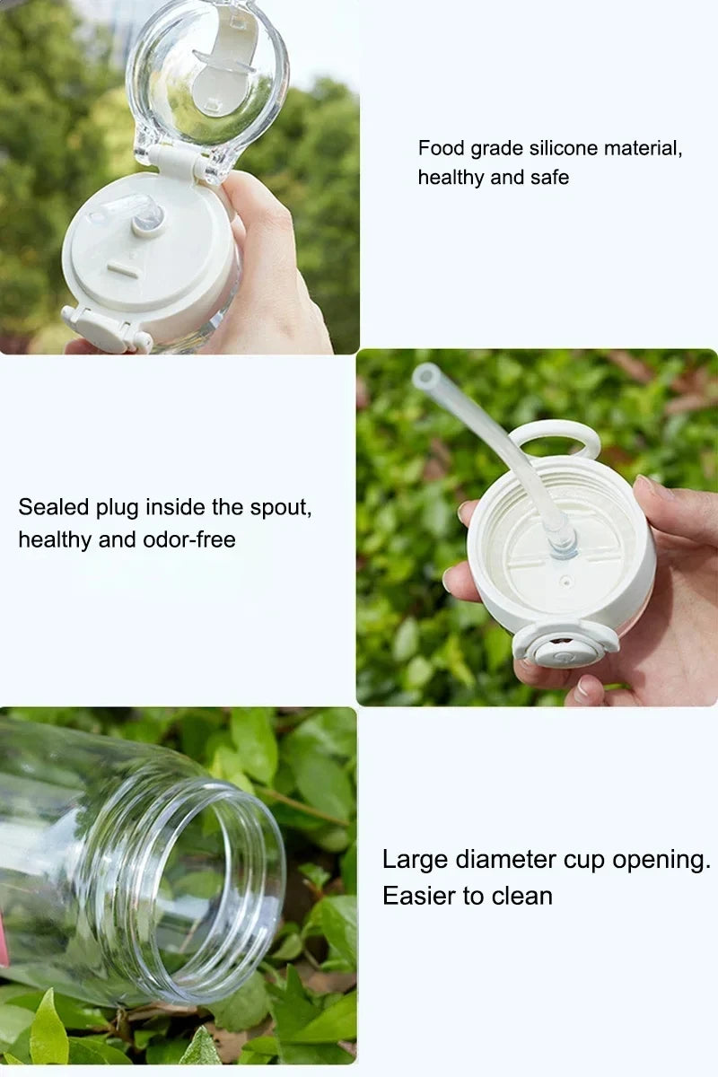400ML Fortnites 18CM Straw Cup for Adult Boys Girls Cute Water Cup Cartoon Students Drop-Resistant Water Bottle Portable Gifts