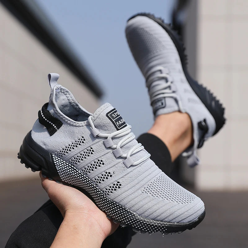 Casual herensneakers van mesh, lichtgewicht en ademend, met zachte zool – instap hardloopschoenen, lage loafers en trainers voor heren