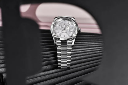 Moška ura PAGANI DESIGN DD40 – model iz rožnatega zlata, luksuzna mehanska zapestna ura, avtomatski mehanizem, safirno steklo z antirefleksno obdelavo, vodotesna