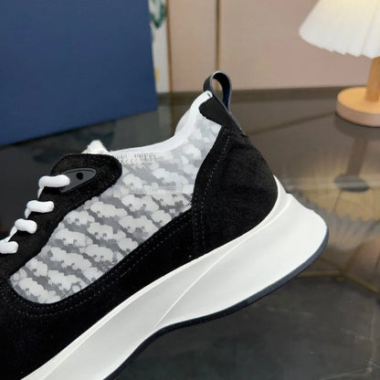 Low-Top Casual Men's Sneakers Fashionable Sport Shoes Comfortable Walking Shoes Men's Footwear Breathable Leather Upper