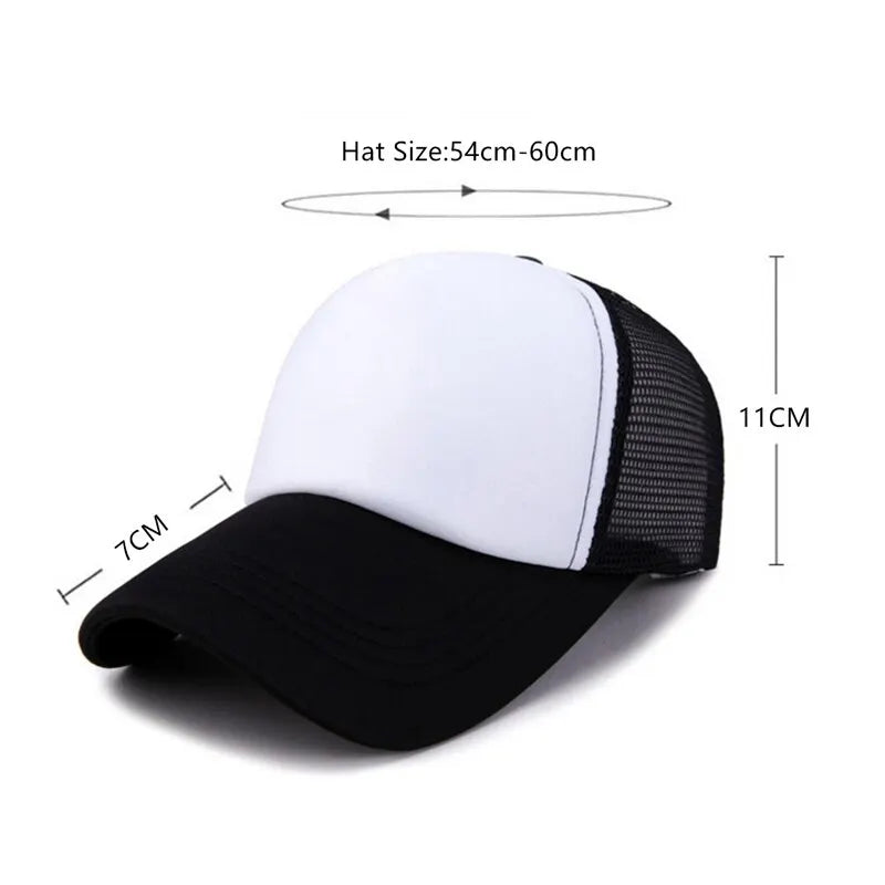 Unisex Cap Casual Plain Mesh Baseball Cap Adjustable Snapback Hats For Women Men Hip Hop Trucker Cap Streetwear Dad Hat