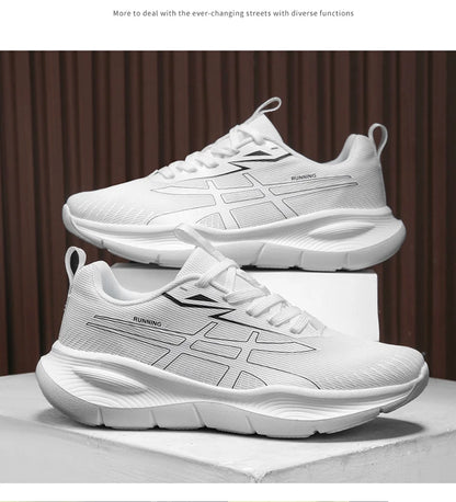 Men's Women EVA Sole Mesh Upper Breathable Running Shoes Soft Shock Absorbing Sports Shoes Unisex Sneakers Lightweight Footwear