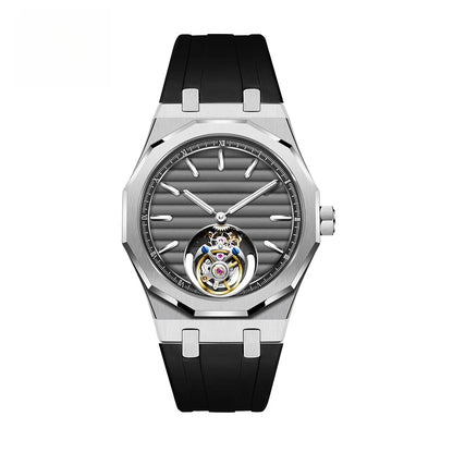 Raymondoya Men's Flying Tourbillon Movement Mechanical Automatic Luxury Watches Wristwatches Skeleton Watch Brand For Men Sapphire