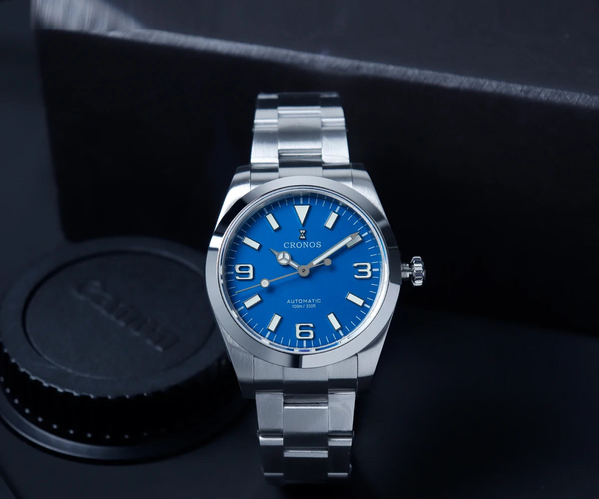 Cronos EX Diver Mechanical Men Watch 39mm Automatic PT5000 / Miyota 90S5 Sapphire Glass Bushed Bracelet Glide Clasp 10ATM L6031