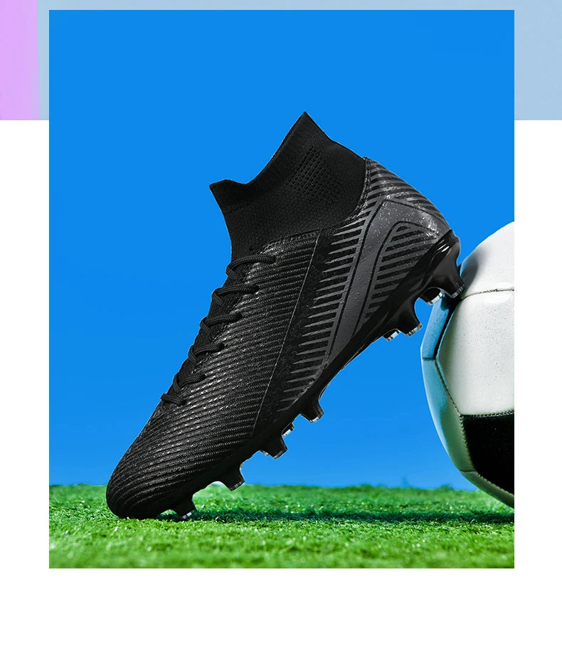 Nouvelles chaussures de football professionnelles pour hommes, chaussures de football antidérapantes, unisexes, respirantes, chaussures de futsal, nouvelles chaussures à crampons, livraison directe, ultralégères
