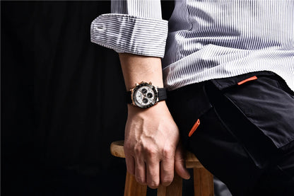 PAGANI DESIGN V2 40MM Meteorite dial Men Quartz Watches Sapphire Retro Chronograph  Waterproof Watch For Men Reloj0 hombr