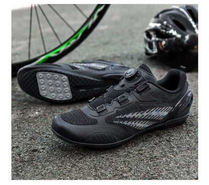 Zapatillas de ciclismo MTB para hombre y mujer T03 moradas, transpirables, de velocidad, con autocierre, para ciclismo de carretera, deporte al aire libre, competición y entrenamiento