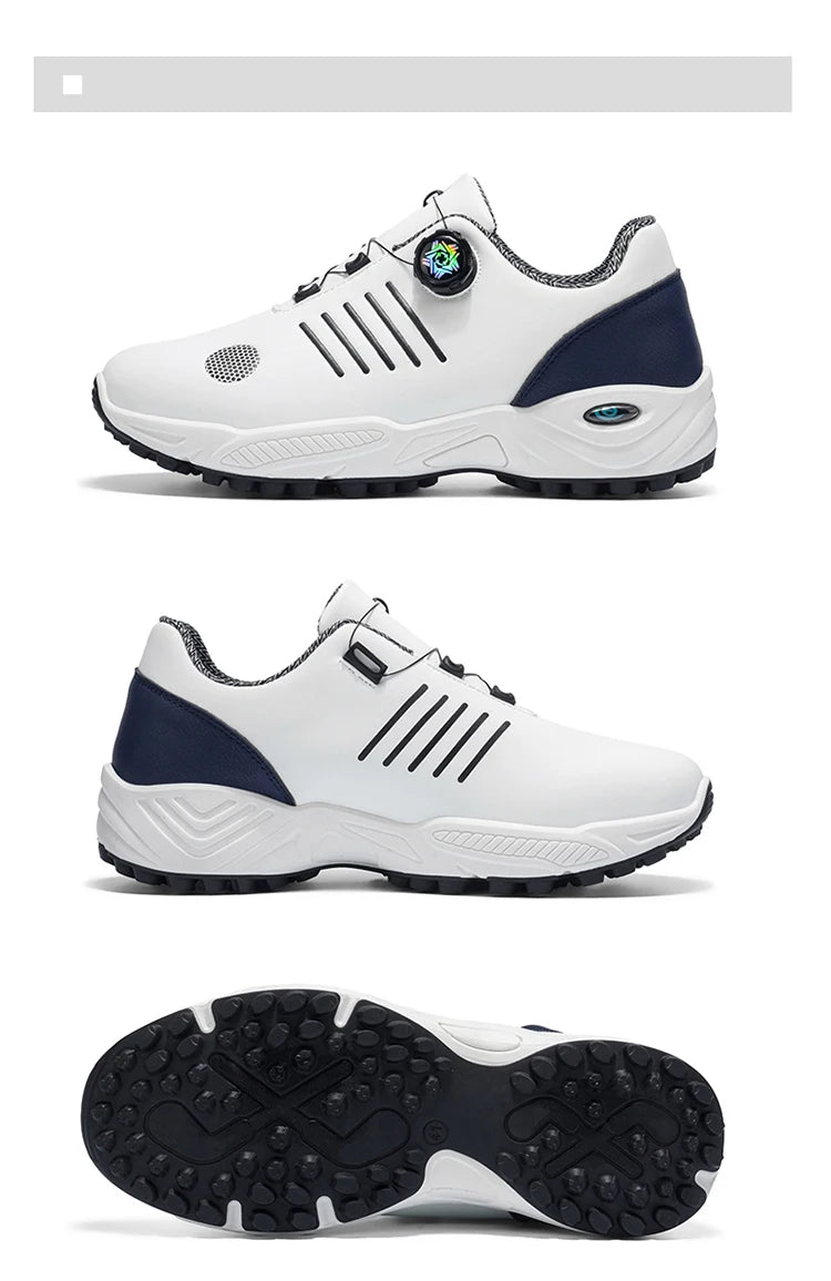 Chaussures de sport sans lacets pour hommes, avec amorti d'air, antichoc, antidérapantes, pour le golf, l'entraînement en extérieur, les trajets professionnels, chaussures polyvalentes pour hommes 9