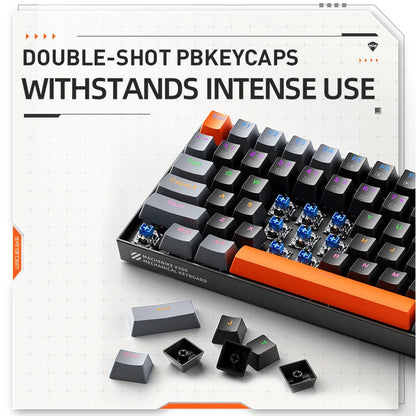 Machenike K500A-B84 Mechanical Keyboard 75% TKL Hot-Swappable Tri-Mode Wireless Gaming Keyboard RGB 84 Keys For PC Gamers Laptop