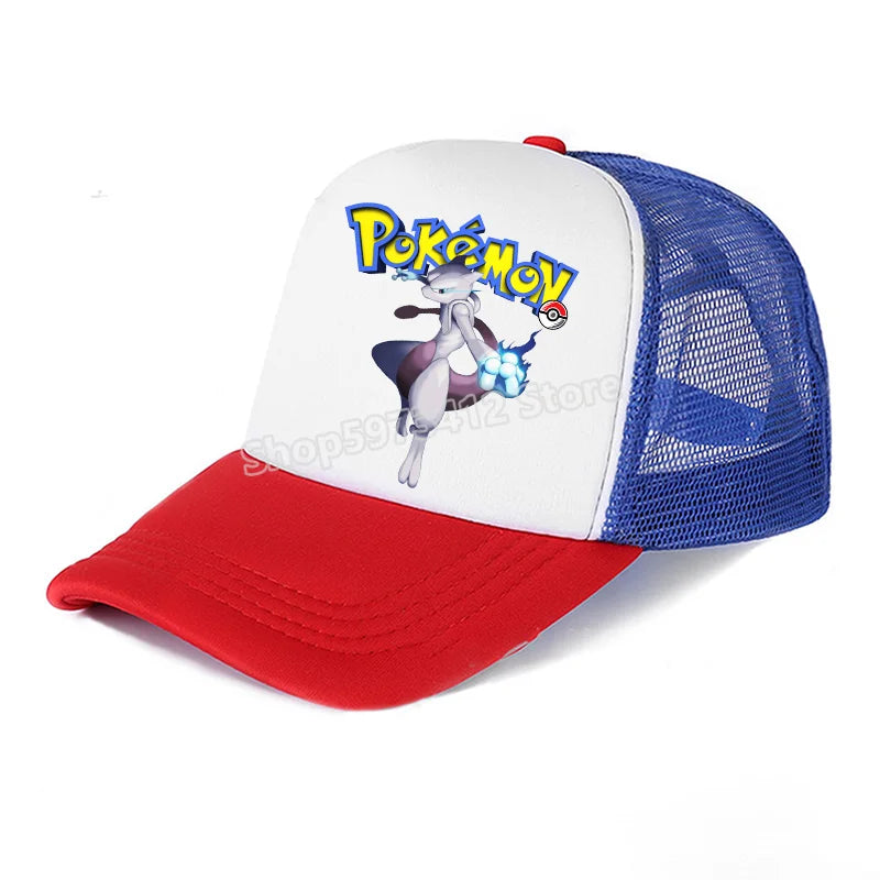 Pokémonová baseballová čepice Pikachu Charizard Gengar kreslená postavička čepice s kšiltem pro děti i dospělé letní outdoorová sportovní čepice pro chlapce ležérní módní čepice dárek