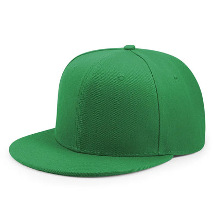Engros 40 farver Justerbare flade snapback-kasketter med skygge Dame Mode Polyester Enfarvet baseballkasket Herre Hiphop Blank Sportskasket