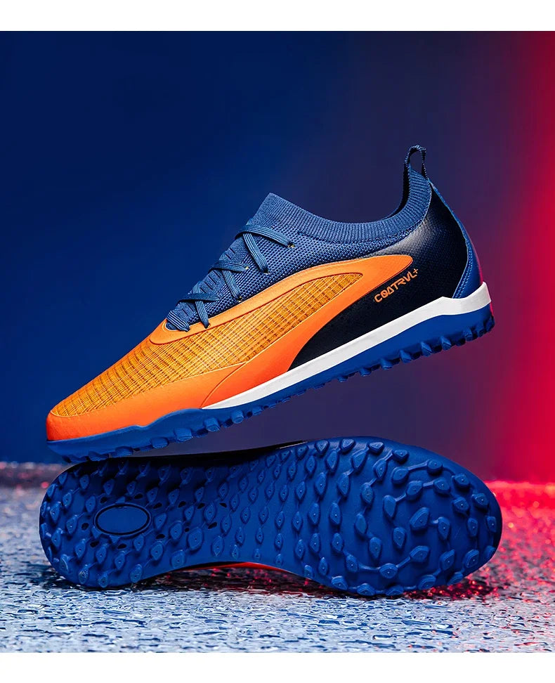 Nuove scarpe da calcio da uomo per esterno con tacchetti, traspiranti, antiscivolo, per adulti, scarpe sportive da calcio con tacchetti lunghi per allenamento, ragazzi e partite, confortevoli