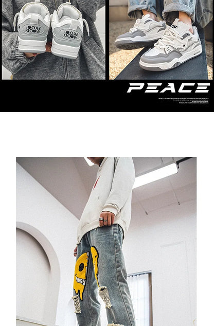 New Mesh Men's Casual Sneakers Comfortable Male Running Shoes for Men Lace-up Platform Skateboard Shoes Student Sports Sneakers