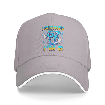 Unisex 8-års fødselsdag „I'm 8 Year Old Six Seven Bruh 6 7 Brainrot Meme Hat“ solbaseballkasketter Nye baseballkasketter Solcremehatte