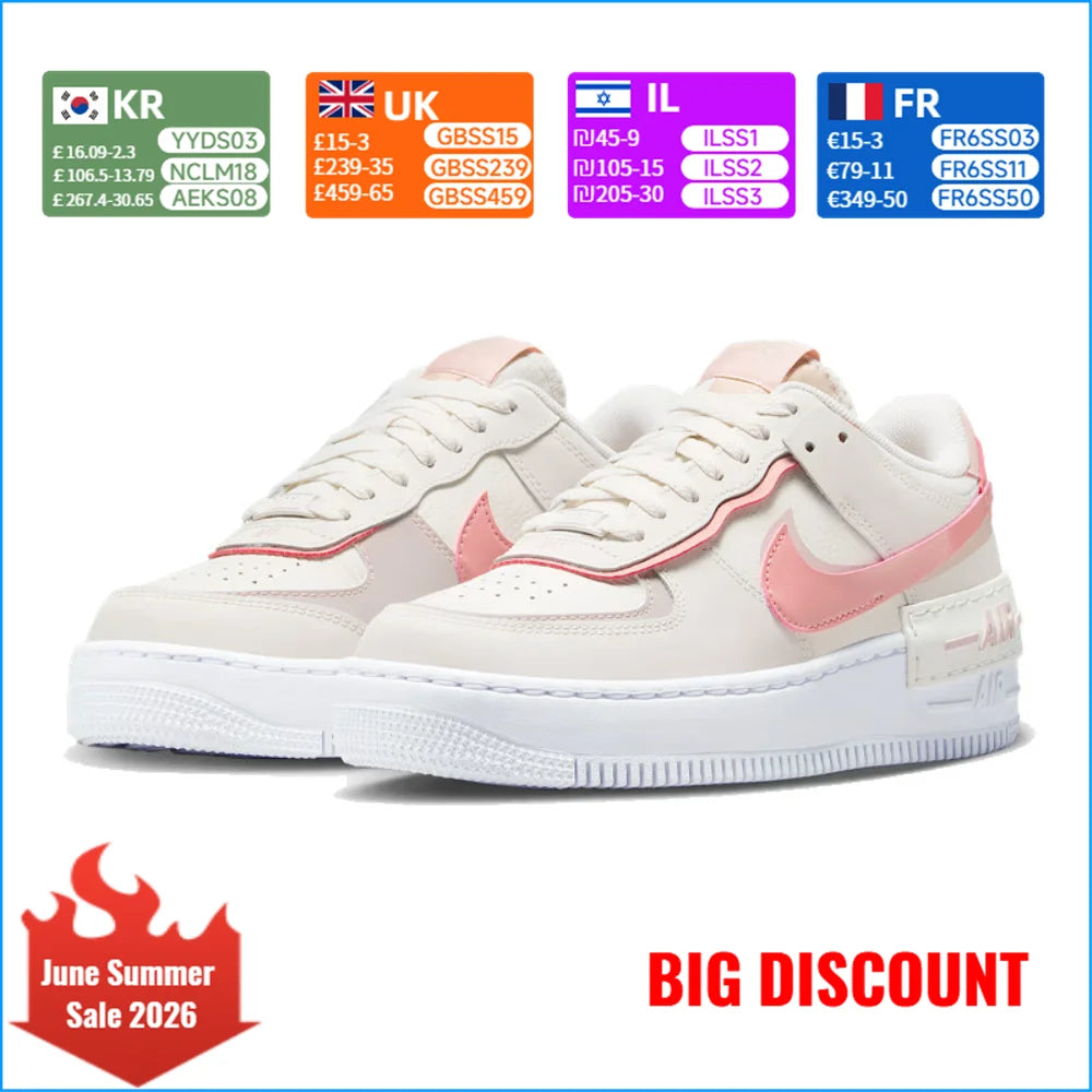 Nike Air Force 1 -lenkkarit: luistamattomat, kulutusta kestävät, klassiset, monipuoliset vapaa-ajan kengät ja skeittikengät. Malli: DZ1847-001