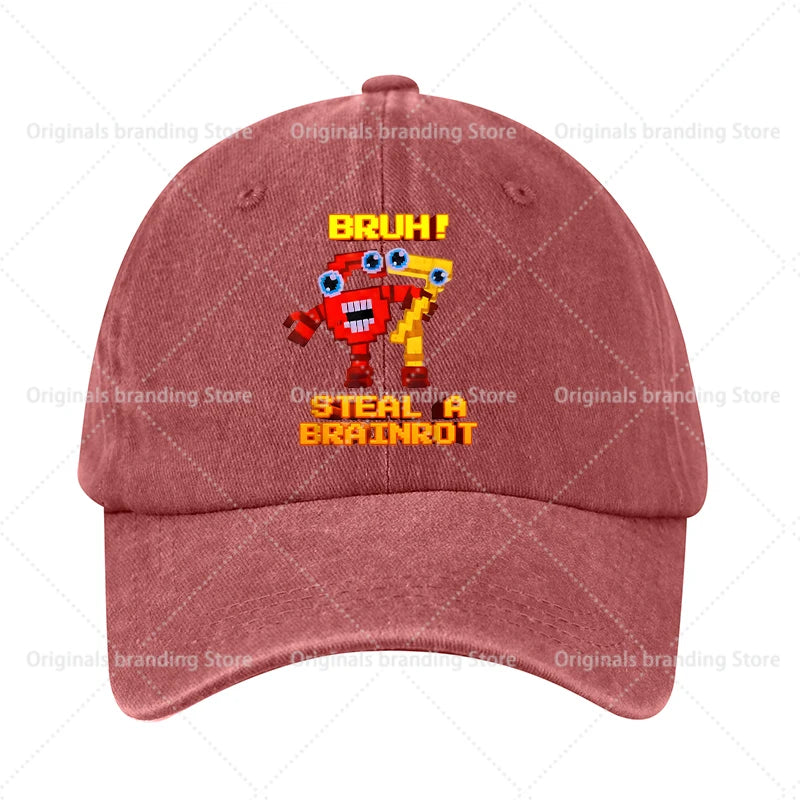 Steal A Brainrot 67 Dětská baseballová čepice Pánská Dámská sluneční čepice Nová čepice pro dospělé Outdoor Sport Sluneční čepice Retro pokrývka hlavy Dárek Horké prodeje