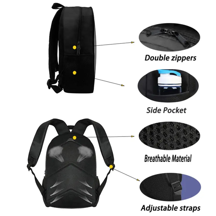 FORTNITE 3-Piece Lightweight Backpack Set with Front Pocket, Crossbody Bag & Pencil Case for Ages 5-10 Boys and Girls, Includes Free 3D Printed Keychain