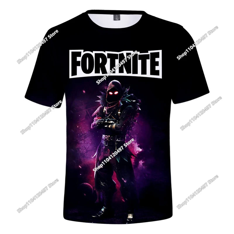 Kinder-Sommer-T-Shirt Battle Royale Fortnite Hero Victory 3D-T-Shirt – Shirts für Jungen, Mädchen und Babys
