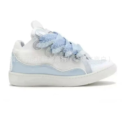Comfortable High Heel Skate Shoes Thick-Soled Casual Sporty Dad Bag Shoes Vietnamese Cambodian New Style Knot-Tied Slip-On