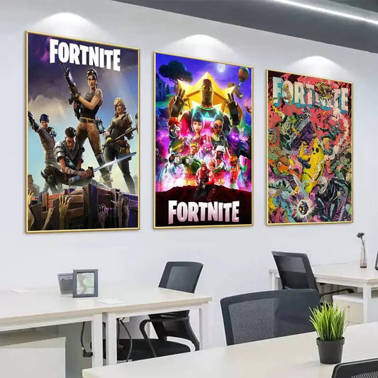 Game F-Fortnite Überraschungsposter als Wohndekoration, Wandbild für Arbeitszimmer und Wohnzimmer