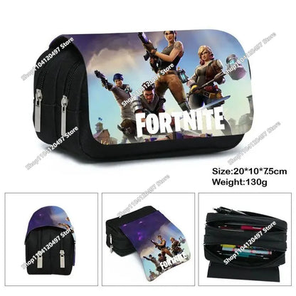 Victory Royale Student Boys Girls Fortnite Capacity Pencil Stationery Case Peely Llama Hero Children's Pen Box Kids Teen Bags