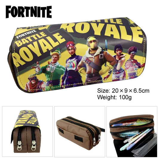 New Fortnite Pencil Case Cartoon Figure Printed Pencil Bags Cute Pencil Cases Boys School Supplies Children Birthday Gifts