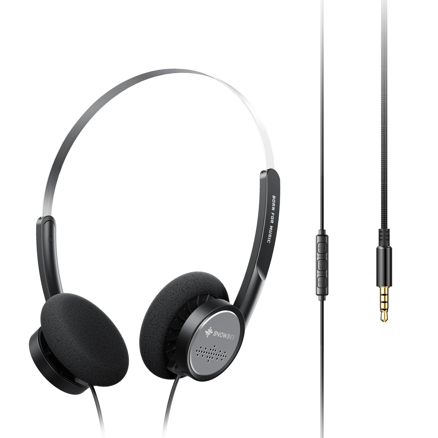 Snowsky/FiiO Wind 3.5mm ON-Ear Headphones for Recording Gaming with Microphone, 40mm Diaphragms driver,HiFi Sound