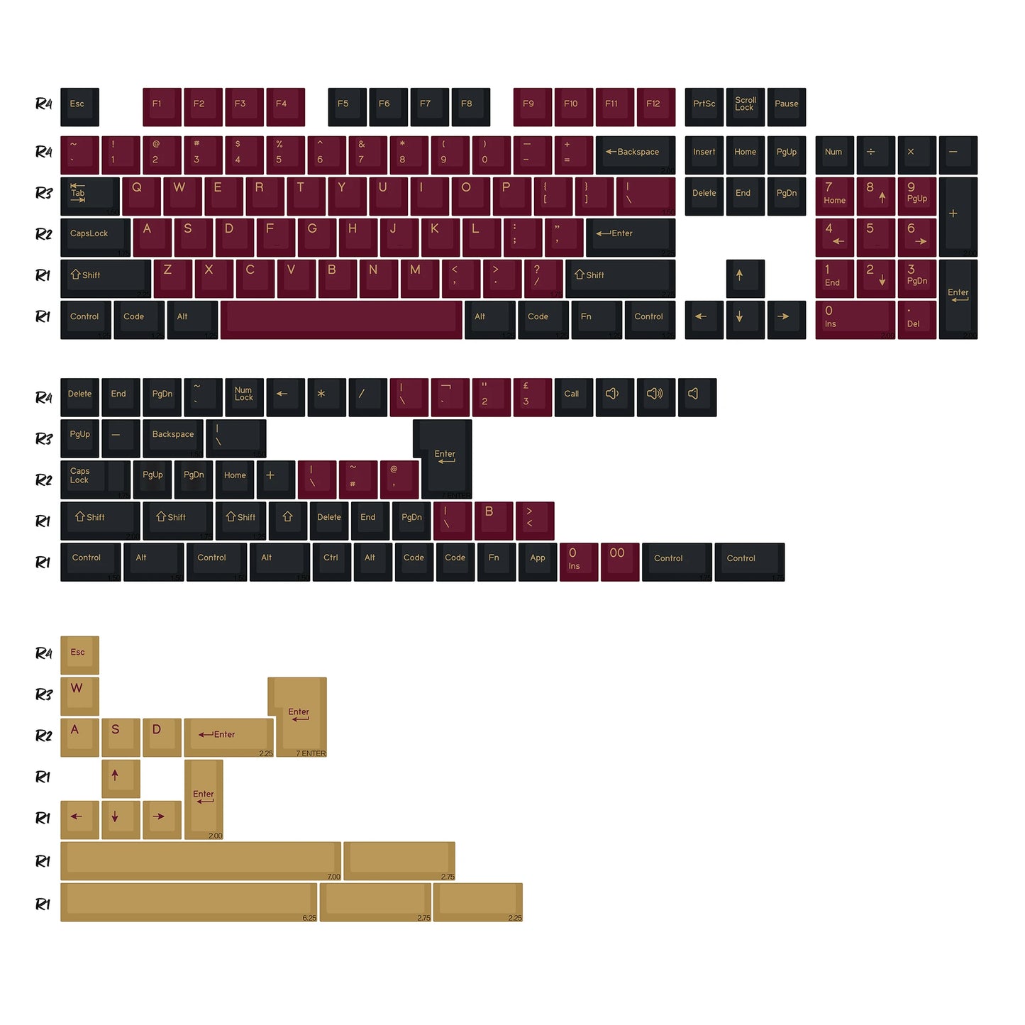 KBDiy GMK MarrsGreen Tastenkappen Retro PBT ISO Double-Shot Cherry-Profil Tastenkappen für MX-Switches Mechanische Gaming-Tastatur-Tastenkappen