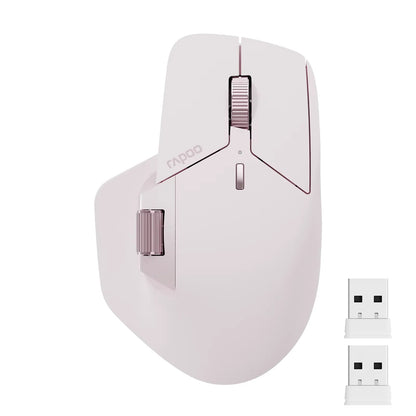 Rapoo MT760/MT760Mini Multi-mode Rechargeable Wireless Mouse Ergonomic 4000 DPI Bluetooth Mouse Easy-Switch Up to 4 Devices