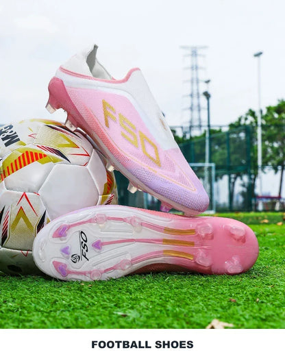 Botas de fútbol para hombre, tacos para césped, alta calidad para partido al aire libre, calzado antideslizante para niños, modelo de caña alta ligero muy vendido