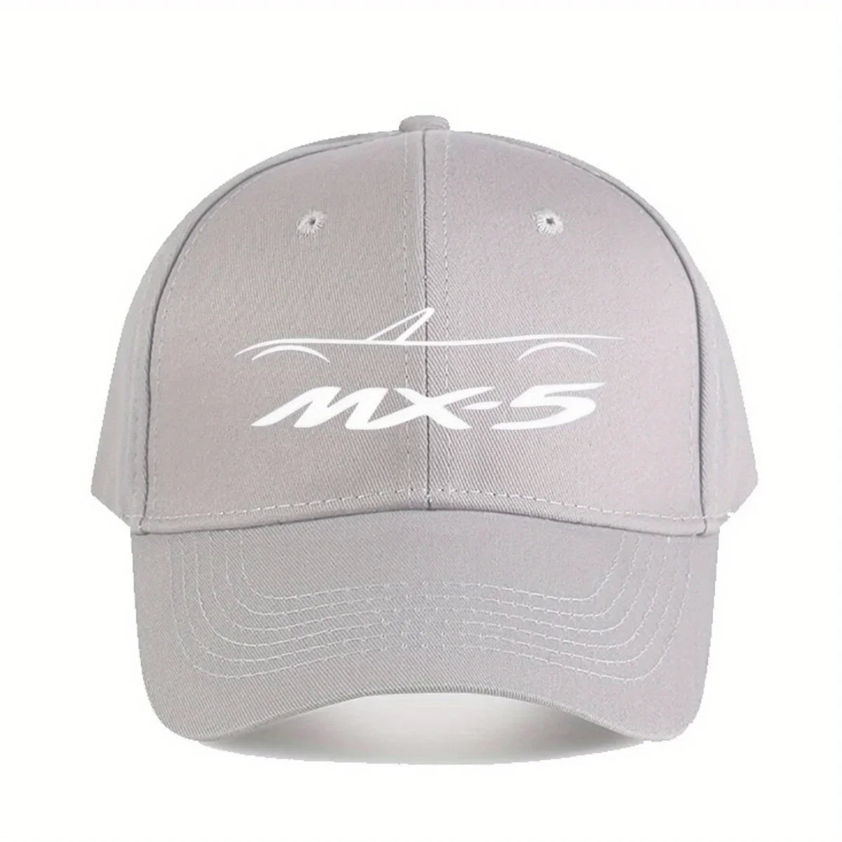 Casquette de baseball MX5 NA pour hommes et femmes - Casquette élégante en polyester noir avec logo blanc, résistante, idéale pour la pêche en plein air et les tenues décontractées