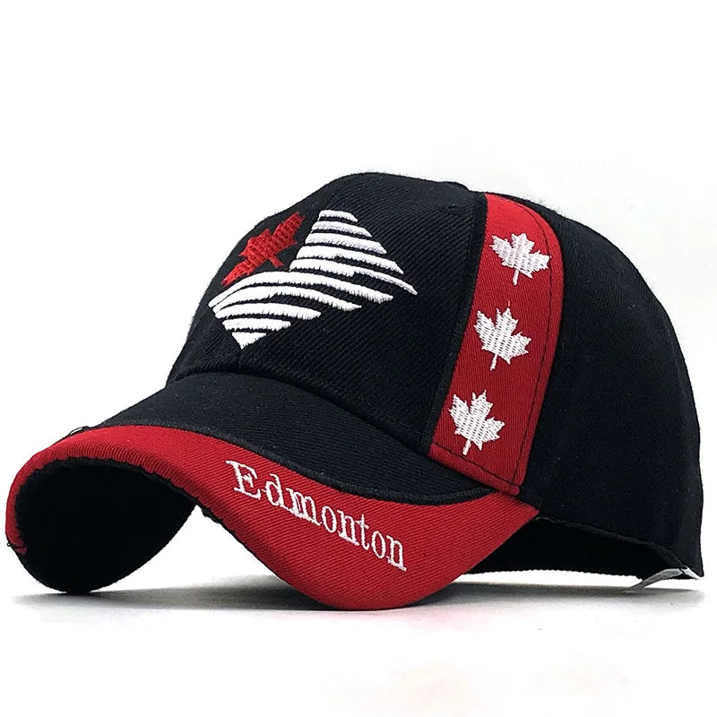 Farver Kontrast Canada Broderet baseballkasket til mænd og kvinder Snapback-kasket Dad Hats Fiskekasket Bone Gorra