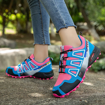 Scarpe da trekking da donna per attività outdoor, scarpe sportive da escursionismo, scarpe tattiche da caccia antiscivolo, scarpe da arrampicata traspiranti con lacci, ciclismo