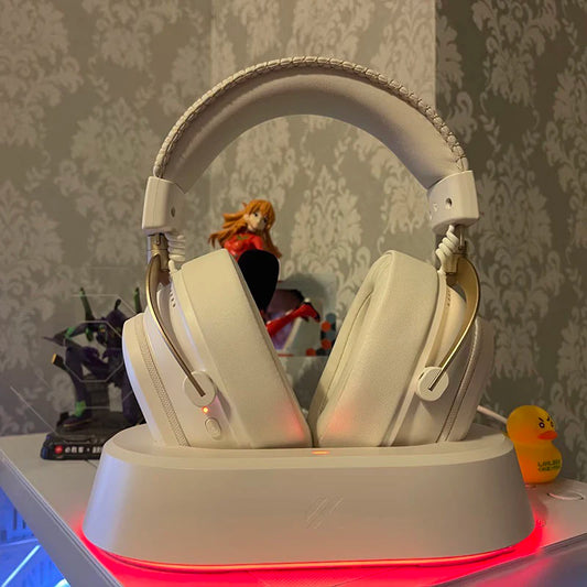 Casque de jeu sans fil MCHOSE V9 Turbo avec microphone, casque e-sport à quatre modes, casque de jeu Bluetooth circum-auriculaire avec son professionnel