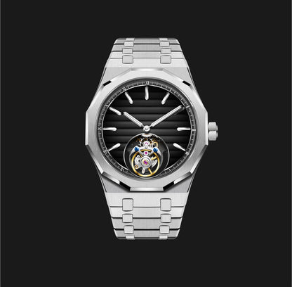 Raymondoya Men's Flying Tourbillon Movement Mechanical Automatic Luxury Watches Wristwatches Skeleton Watch Brand For Men Sapphire