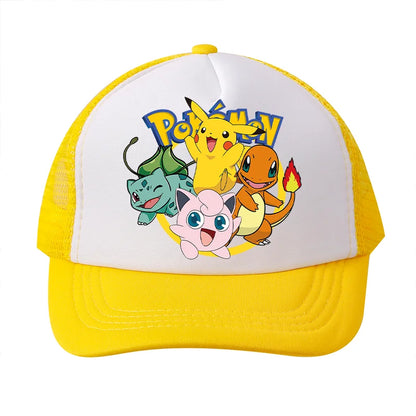 Pokémonová baseballová čepice Pikachu Charizard Gengar kreslená postavička čepice s kšiltem pro děti i dospělé letní outdoorová sportovní čepice pro chlapce ležérní módní čepice dárek