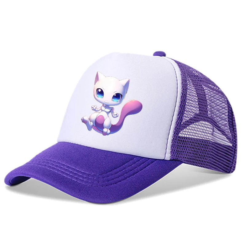Kawaii Pikachu a Squirtle – baseballová čepice s motivem Pokémonů, kreslená postavička, pro děti i dospělé, sluneční čepice, roztomilá čepice s kšiltem pro chlapce i dívky, outdoorová čepice, letní čepice pro tatínky