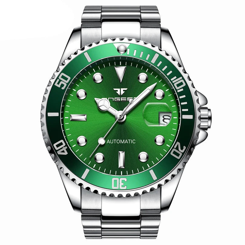 BINBOND mekaniske armbåndsure til mænd, luksuriøse, selvlysende, vandtætte, automatiske, med tourbillon, skeletterede