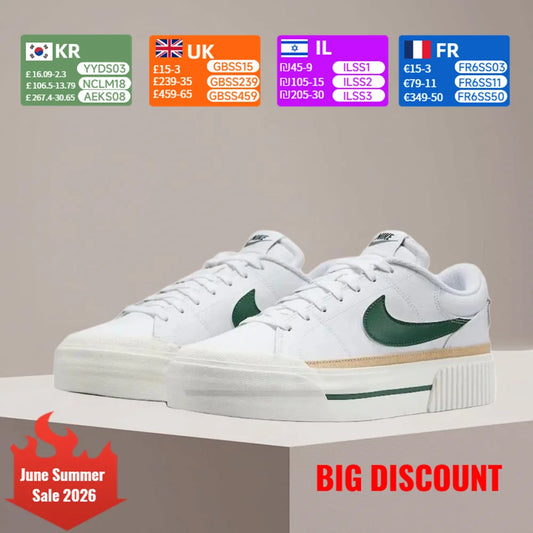 Nike Court Legacy Lift Height-Enhancing Comfort Cushioning Anti-Slip Durable Classic Sneakers DM7590-107