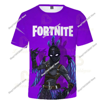 Kinder-Sommer-T-Shirt Battle Royale Fortnite Hero Victory 3D-T-Shirt – Shirts für Jungen, Mädchen und Babys