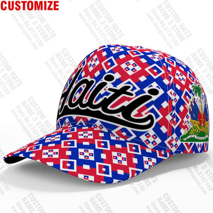 Cappellino personalizzato gratuito con nome dell’università, numero e logo della squadra di Haiti (Hti) – Viaggi nel Paese – Nazione francese – Bandiera della Repubblica di Haiti – Cappellino da baseball