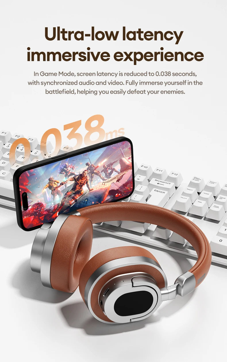 Lenovo LE602 Bluetooth 6.0 Over-Ear Headsets HiFi Stereo Sound Fashionable Music Earphones ENC HD Call Wireless Wired Headphones