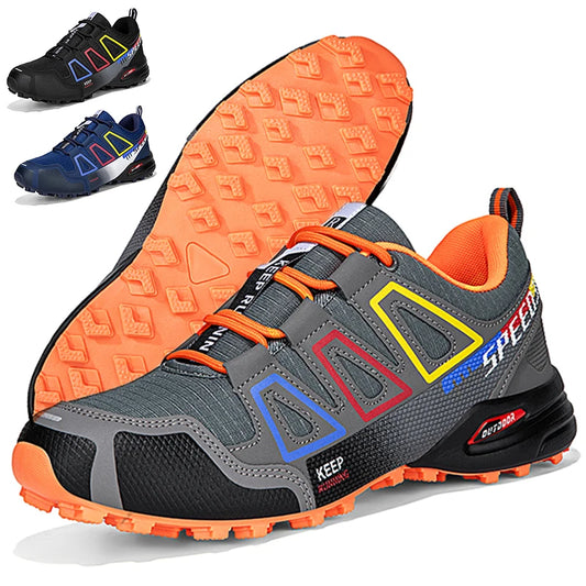 Zapatillas de ciclismo para hombre, calzado outdoor de montaña y cross-country, antideslizante y resistente al desgaste, para entrenamiento de ciclismo y senderismo
